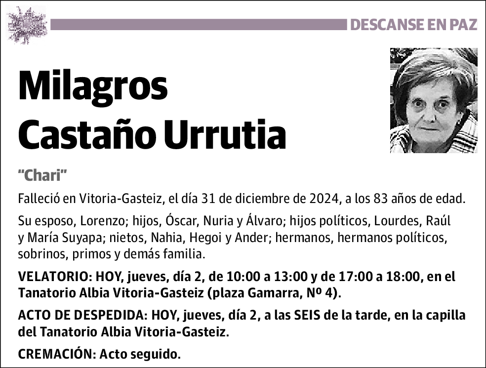 Milagros Castaño Urrutia