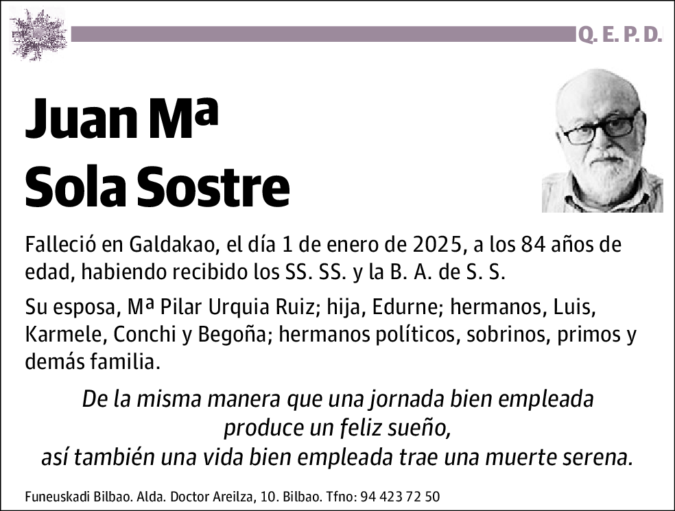 Juan Mª Sola Sostre