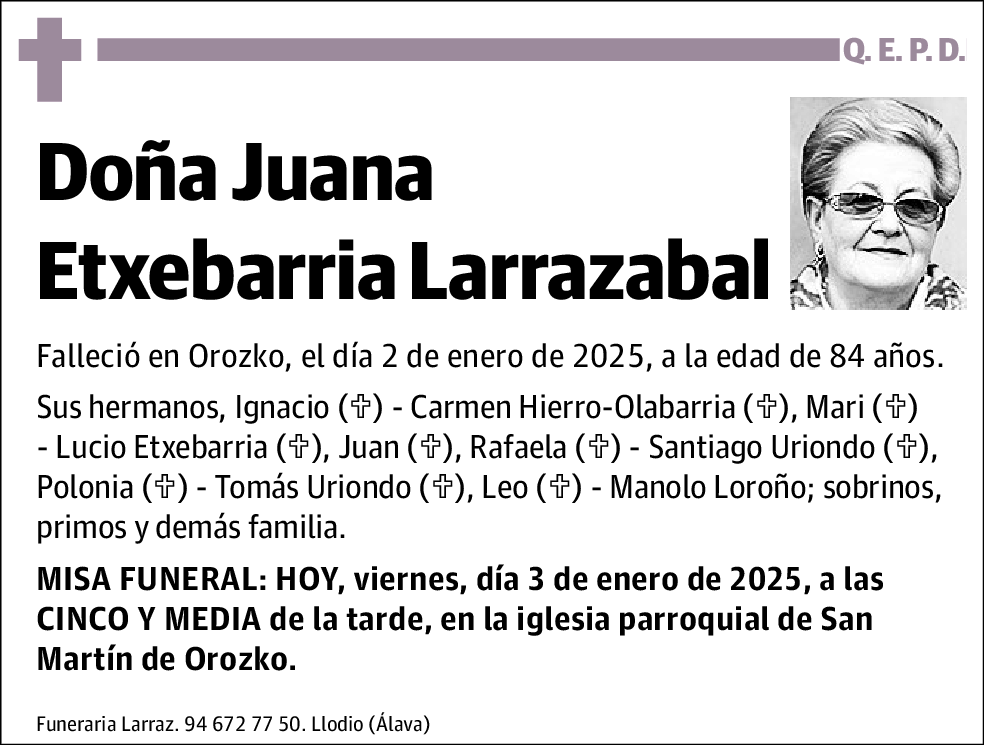 Juana Etxebarria Larrazabal