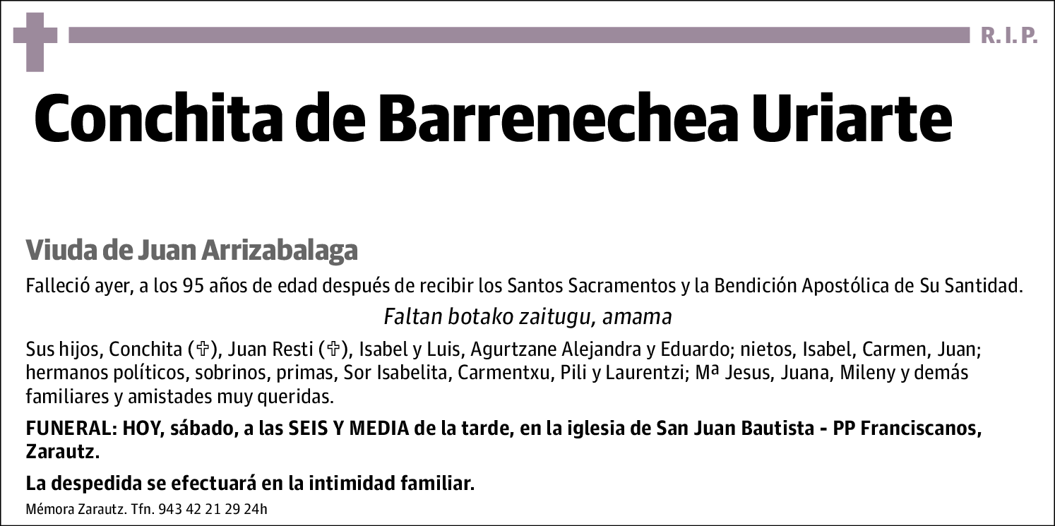 Conchita de Barrenechea Uriarte