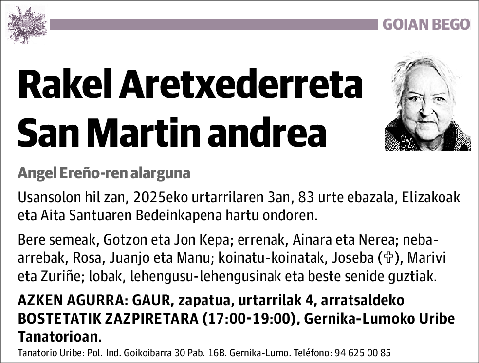 Rakel Aretxederreta San Martin