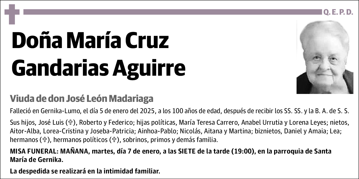 María Cruz Gandarias Aguirre