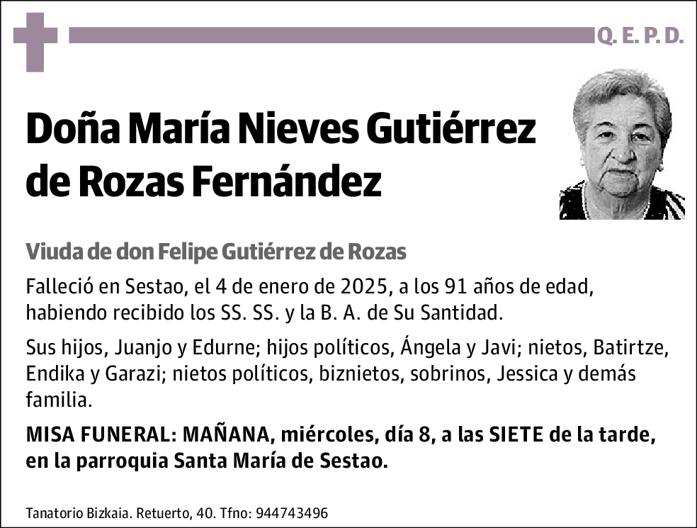 María Nieves Gutiérrez de Rozas Fernández