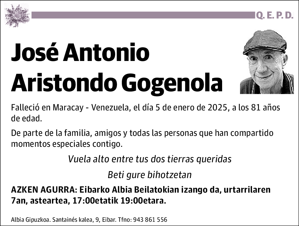 José Antonio Aristondo Gogenola