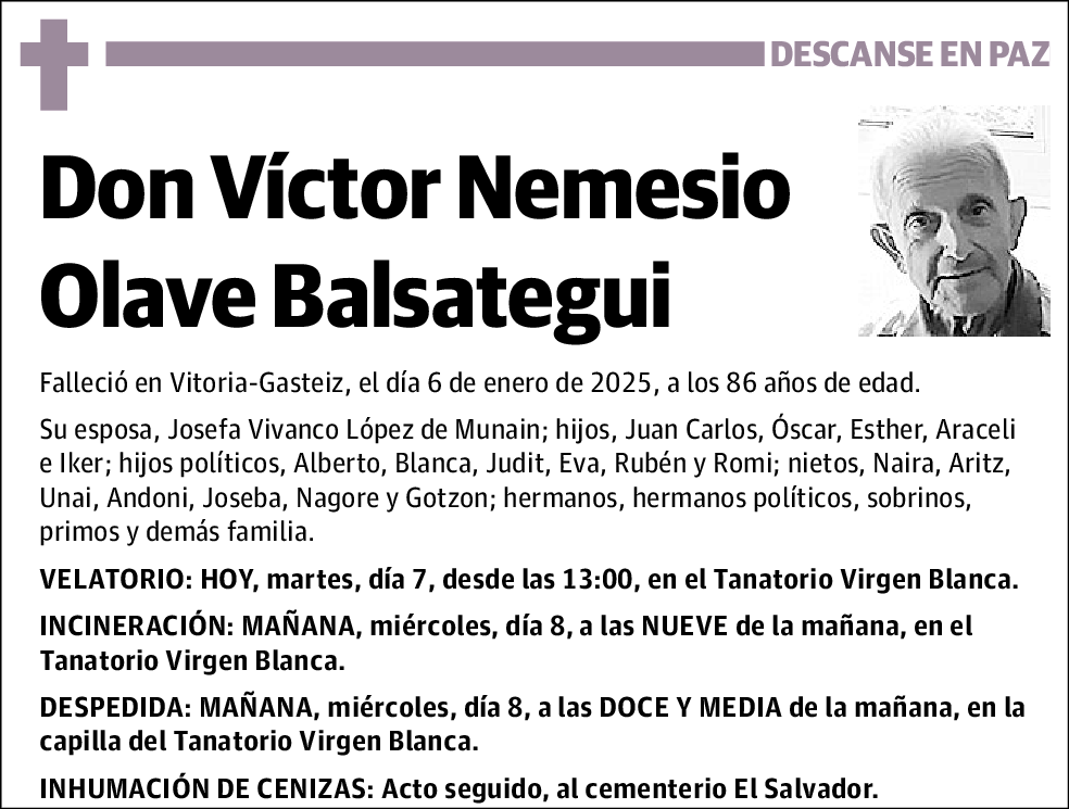 Víctor Nemesio Olave Balsategui