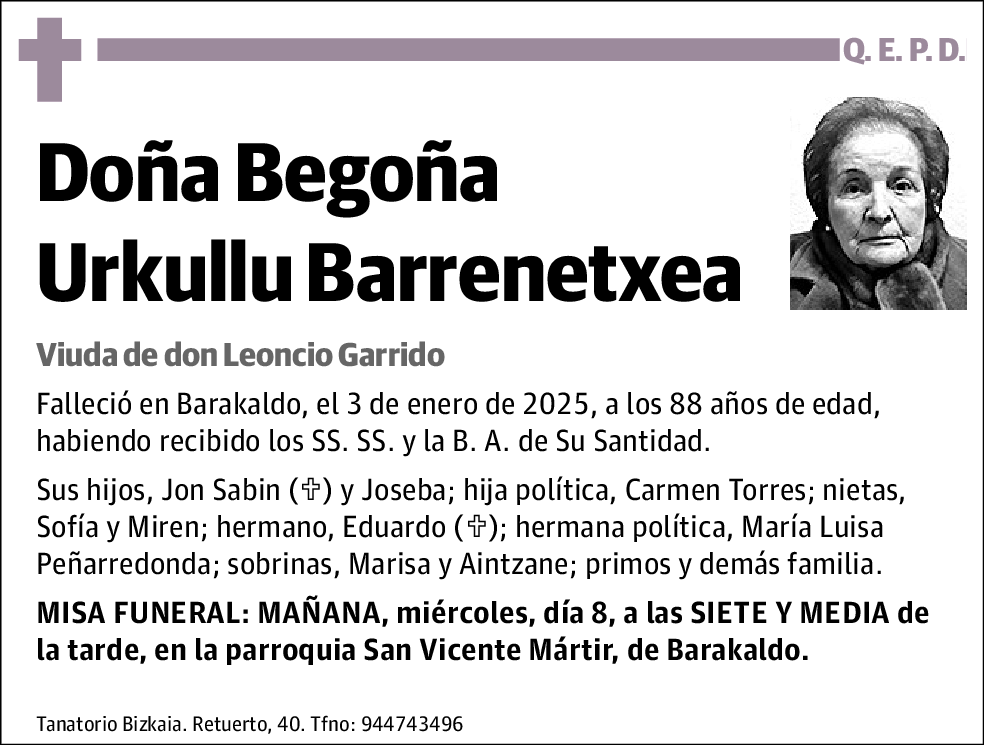 Begoña Urkullu Barrenetxea