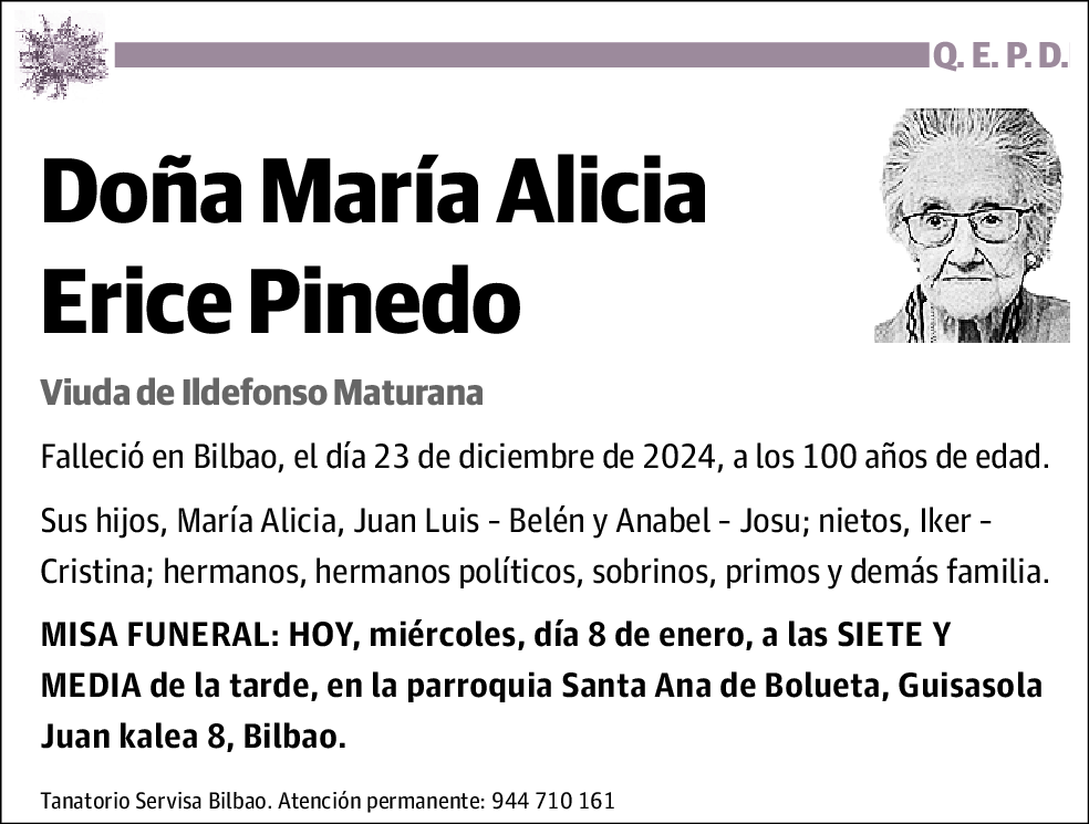 María Alicia Erice Pinedo