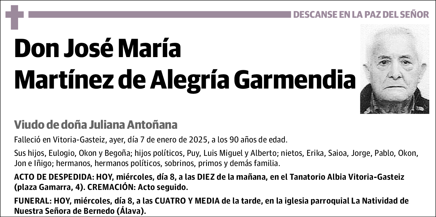 José María Martínez de Alegría Garmendia