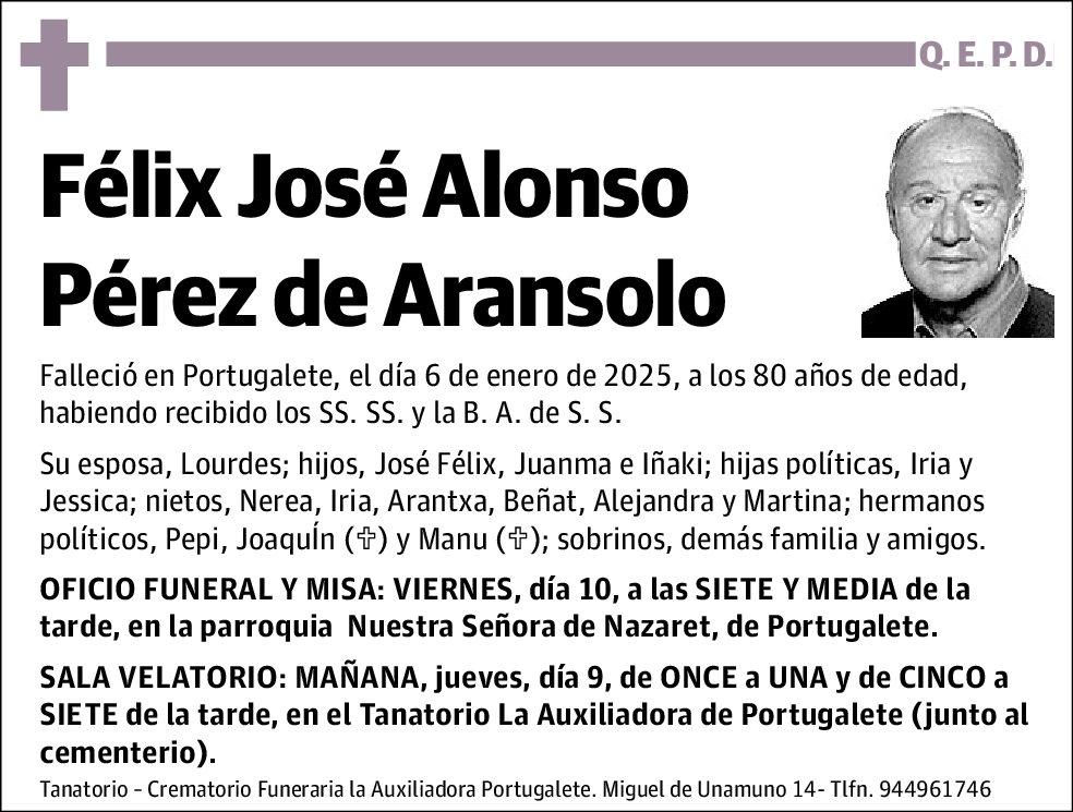 Félix José Alonso Pérez de Aransolo