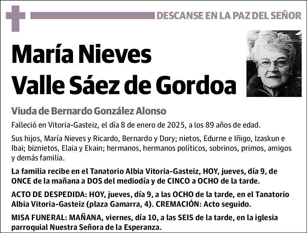 María Nieves Valle Sáez de Gordoa
