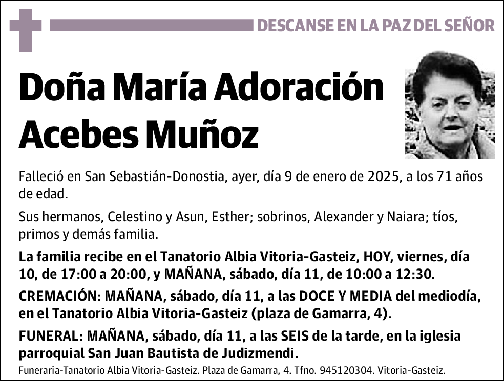 María Adoración Acebes Muñoz