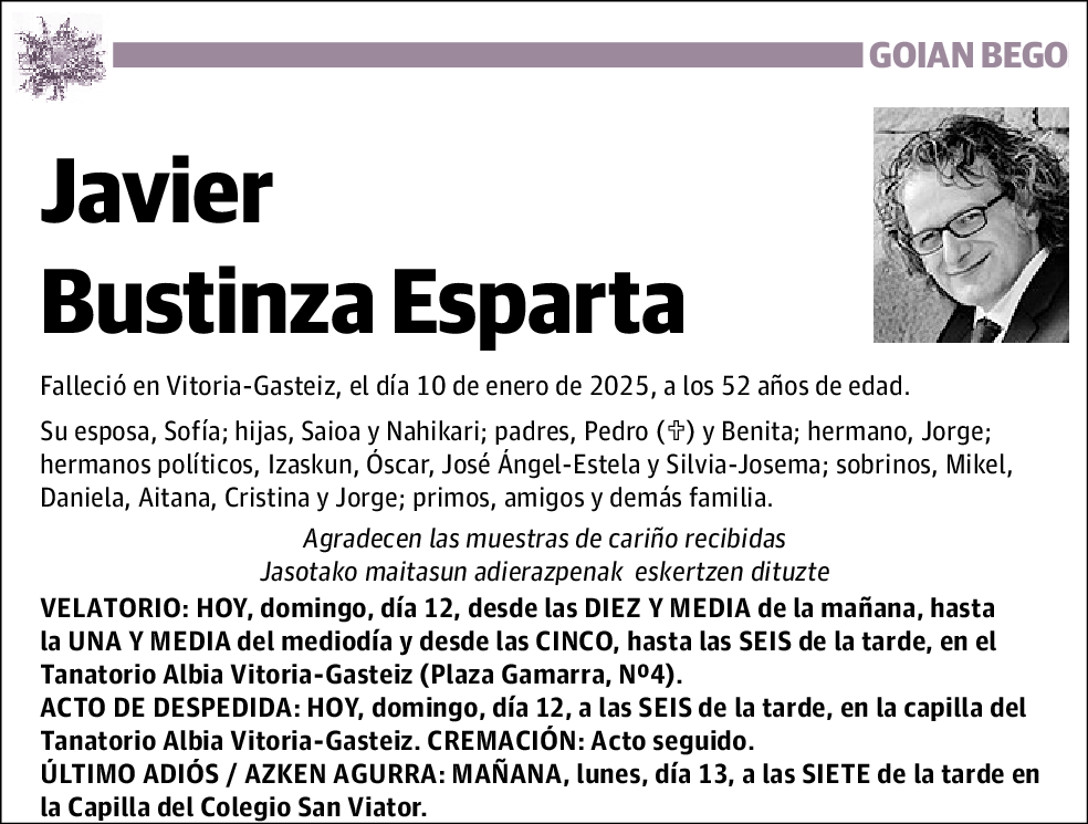 Javier Bustinza Esparta
