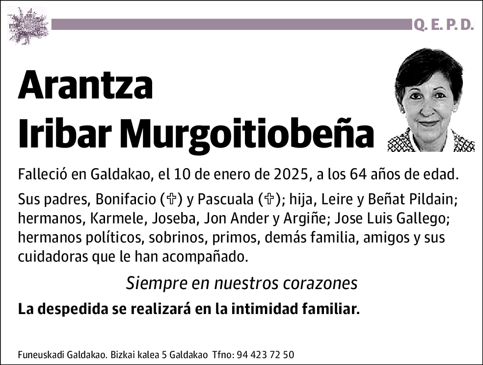 Arantza Iribar Murgoitiobeña