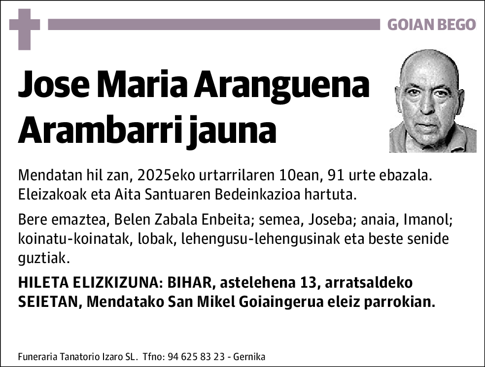 Jose Maria Aranguena Arambarri