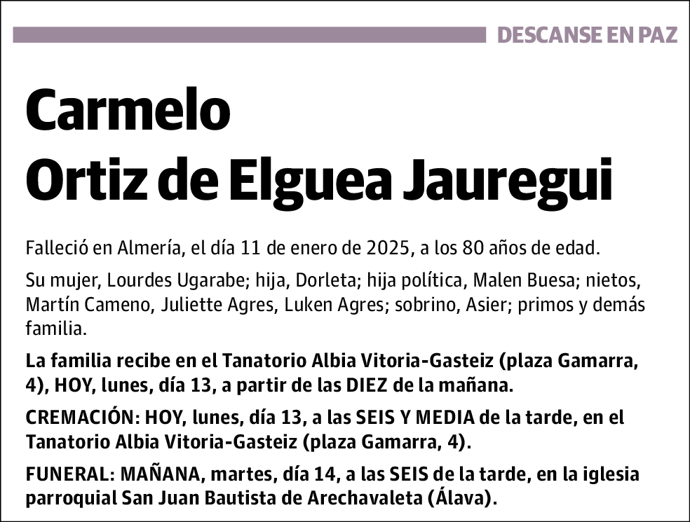 Carmelo Ortiz de Elguea Jauregui