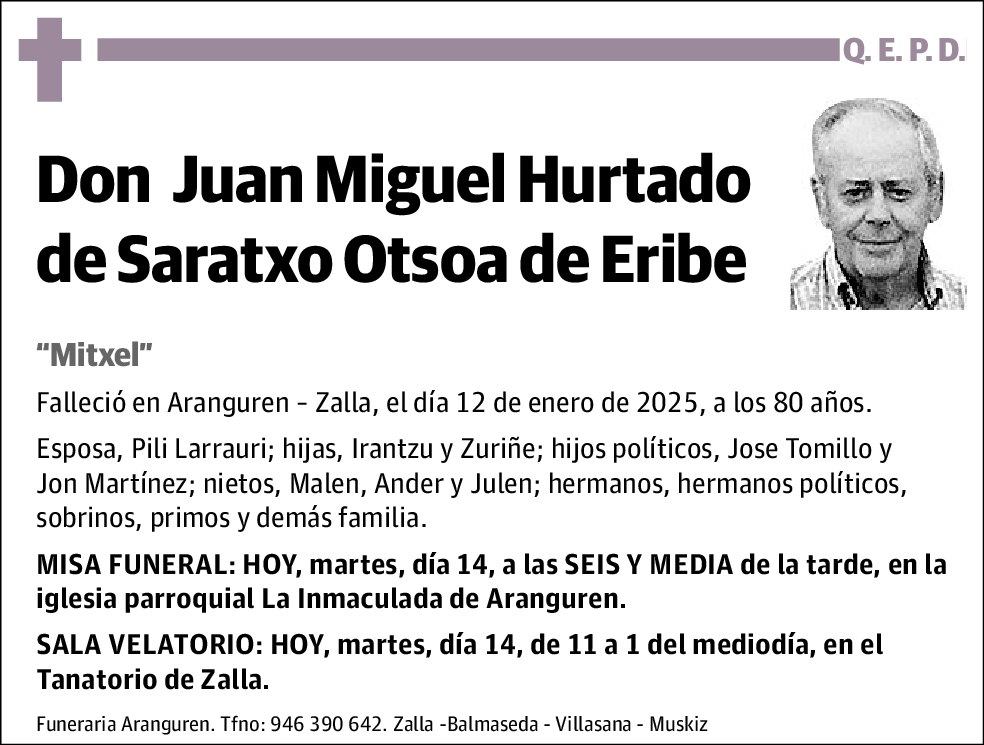 Juan Miguel Hurtado de Saratxo Otsoa de Eribe