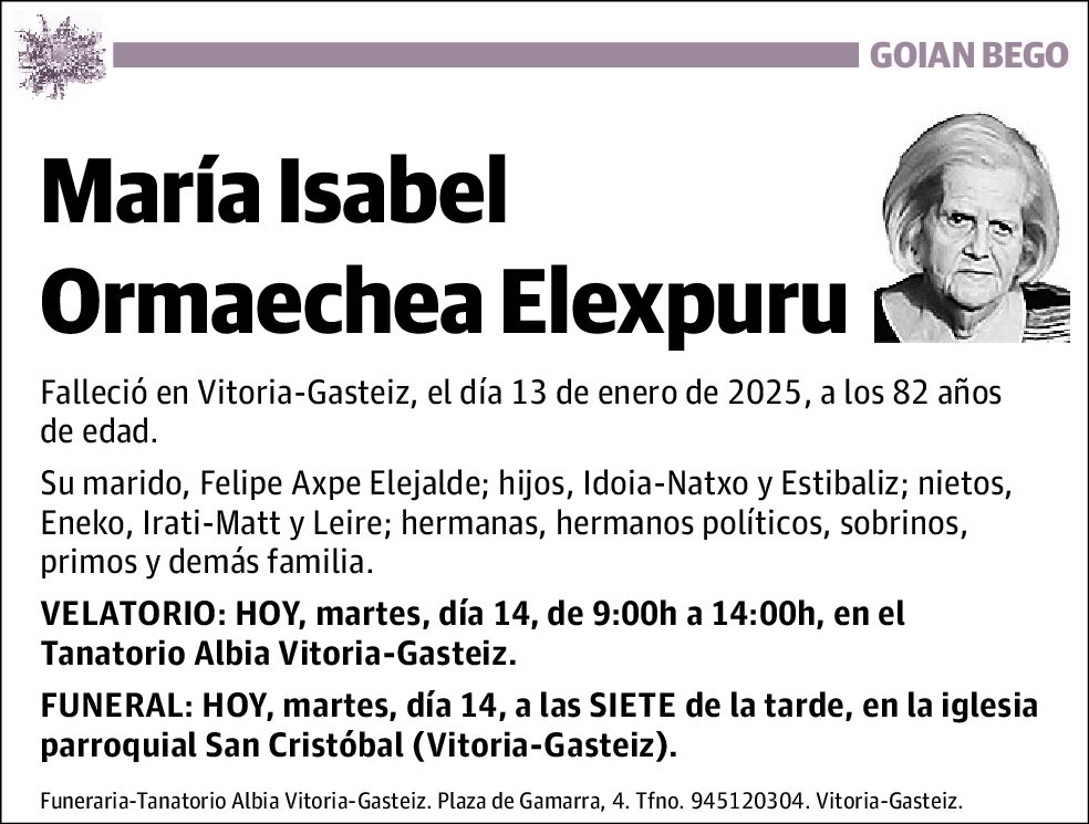 María Isabel Ormaechea Elexpuru