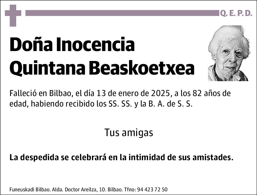 Inocencia Quintana Beaskoetxea