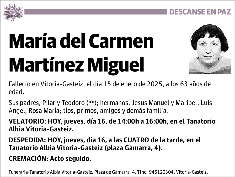 María Del Carmen Martínez Miguel