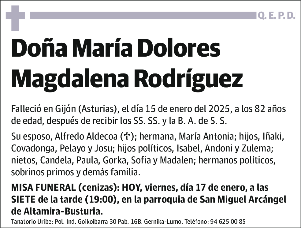 María Dolores Magdalena Rodríguez