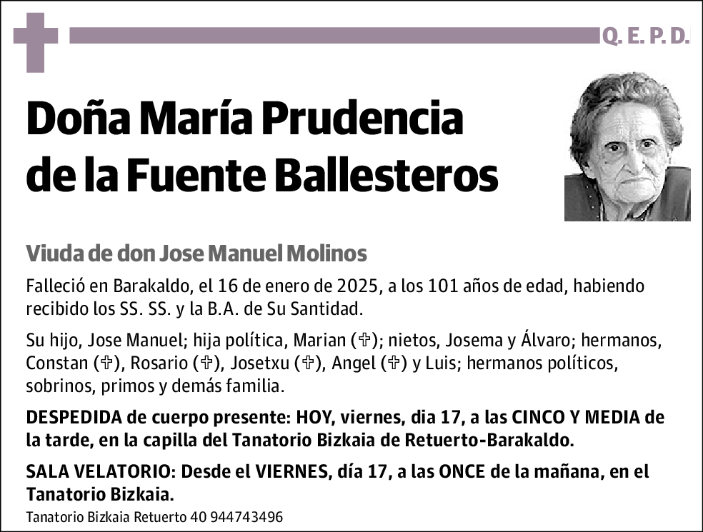 María Prudencia de la Fuente Ballesteros