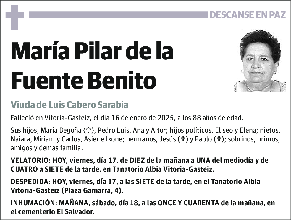 María Pilar de la Fuente Benito