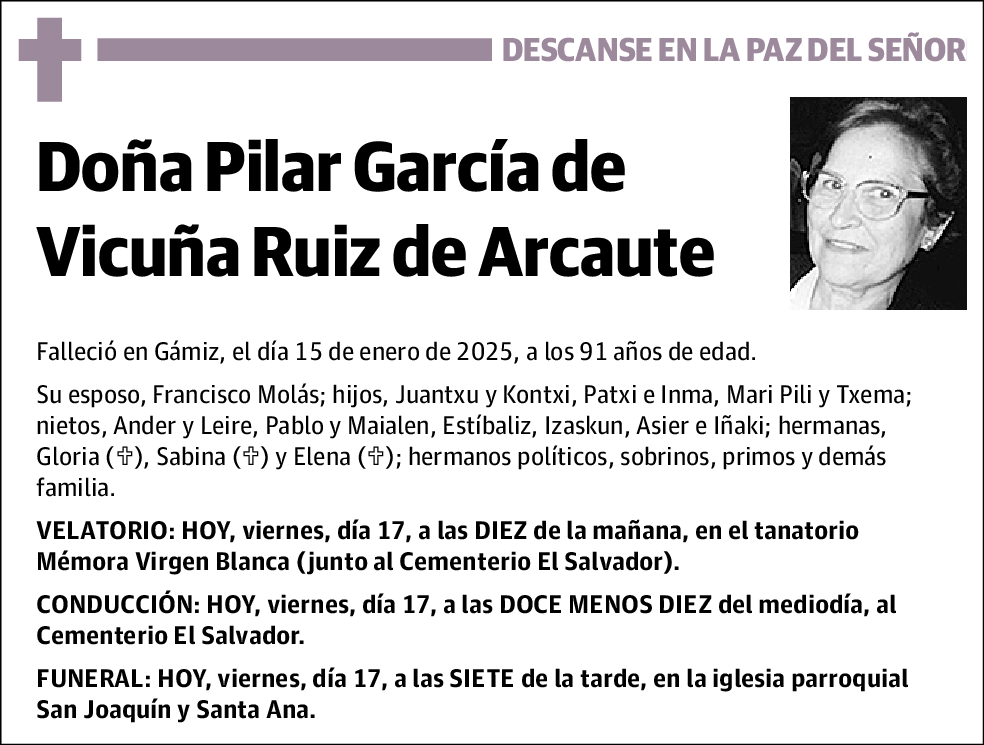 Pilar García de Vicuña Ruiz de Arcaute