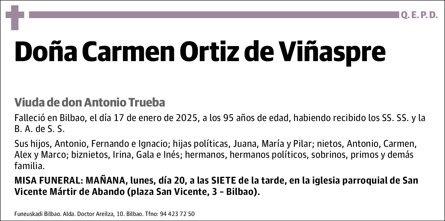 Carmen Ortiz De Viñaspre