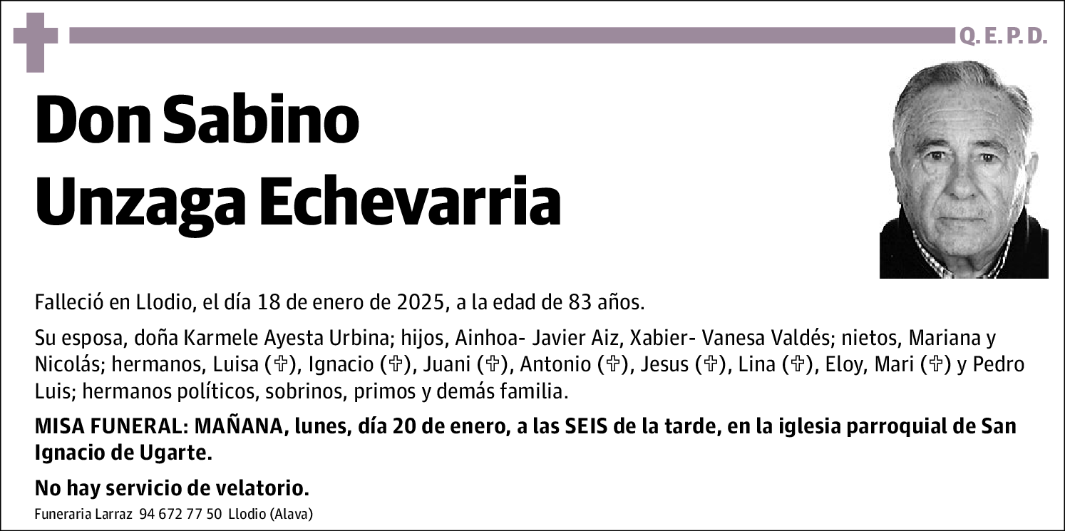 Sabino Unzaga Echevarria