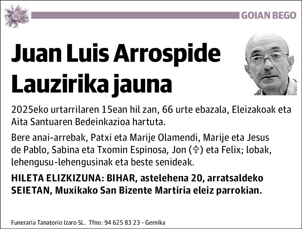 Juan Luis Arrospide Lauzirika