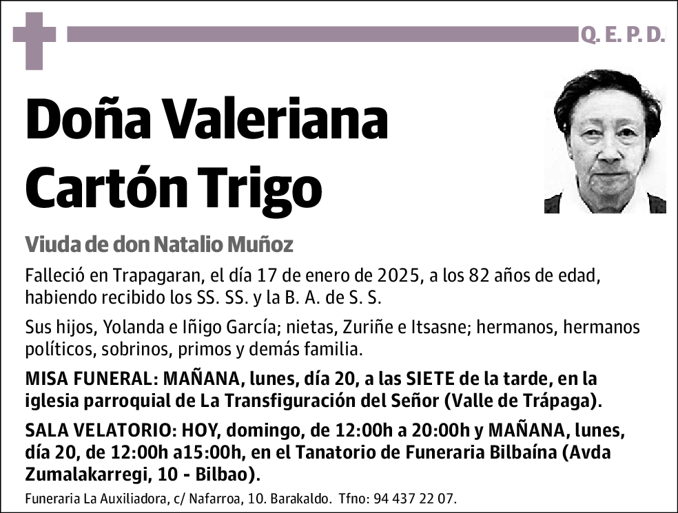 Valeriana Cartón Trigo