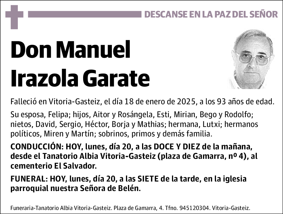 Manuel Irazola Garate