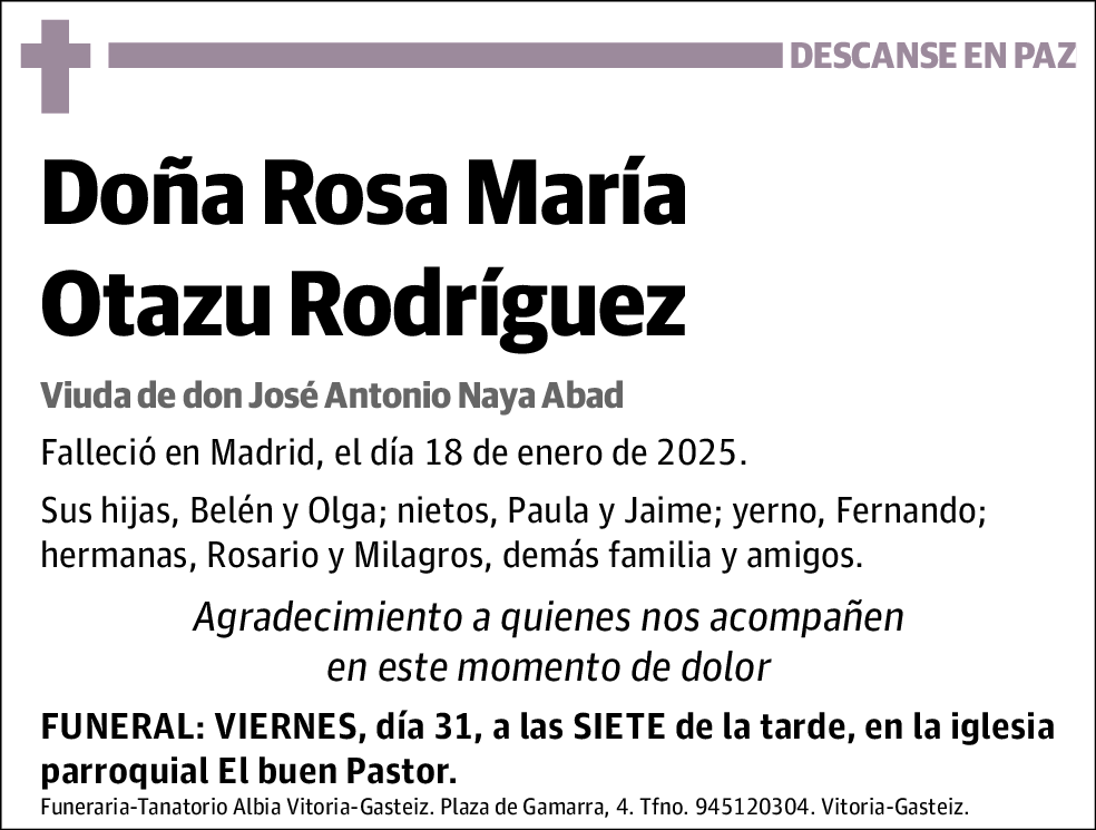 Rosa María Otazu Rodríguez