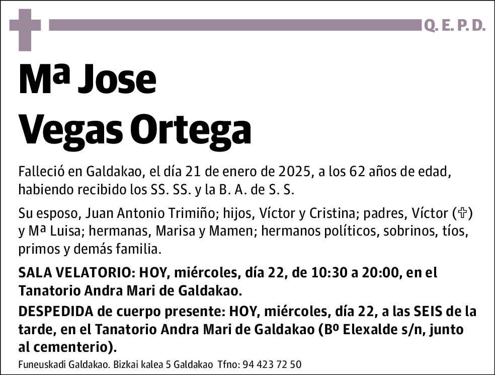 Mª Jose Vegas Ortega