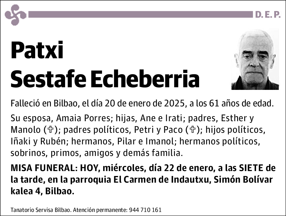 Patxi Sestafe Echeberria