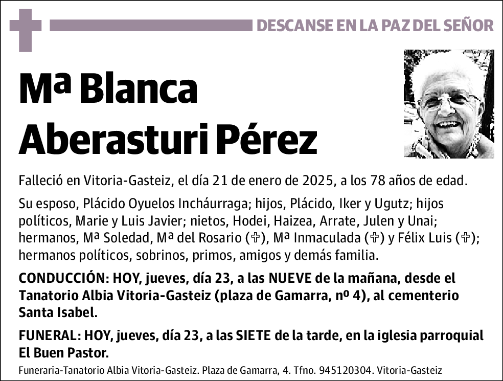 Mª Blanca Aberasturi Pérez