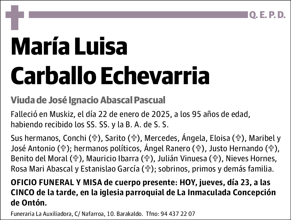 María Luisa Carballo Echevarria