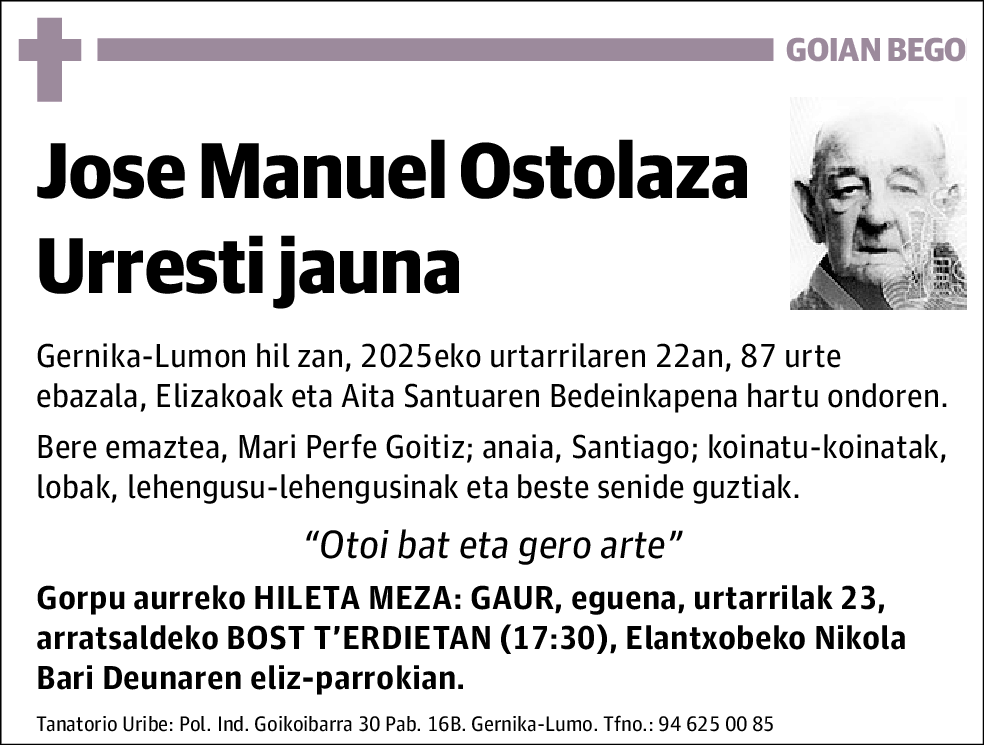 Jose Manuel Ostolaza Urresti