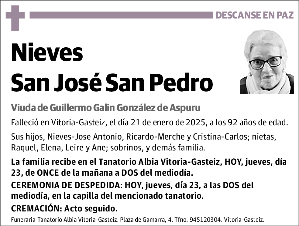 Nieves San José San Pedro