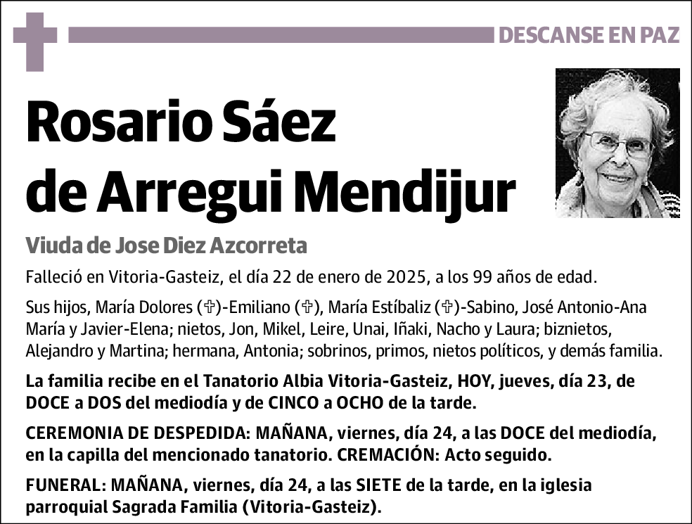 Rosario Sáez de Arregui Mendijur