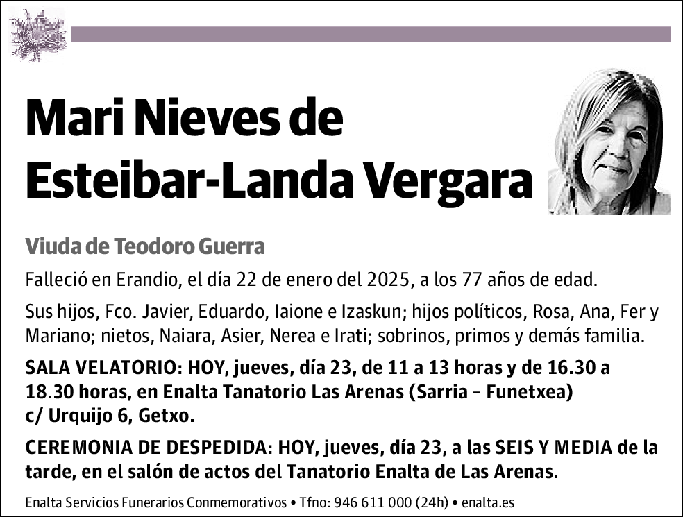 Mari Nieves de Esteibar-Landa Vergara