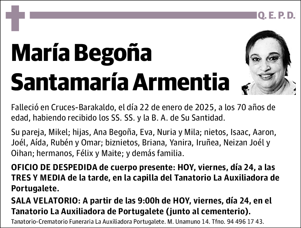 María Begoña Santamaría Armentia