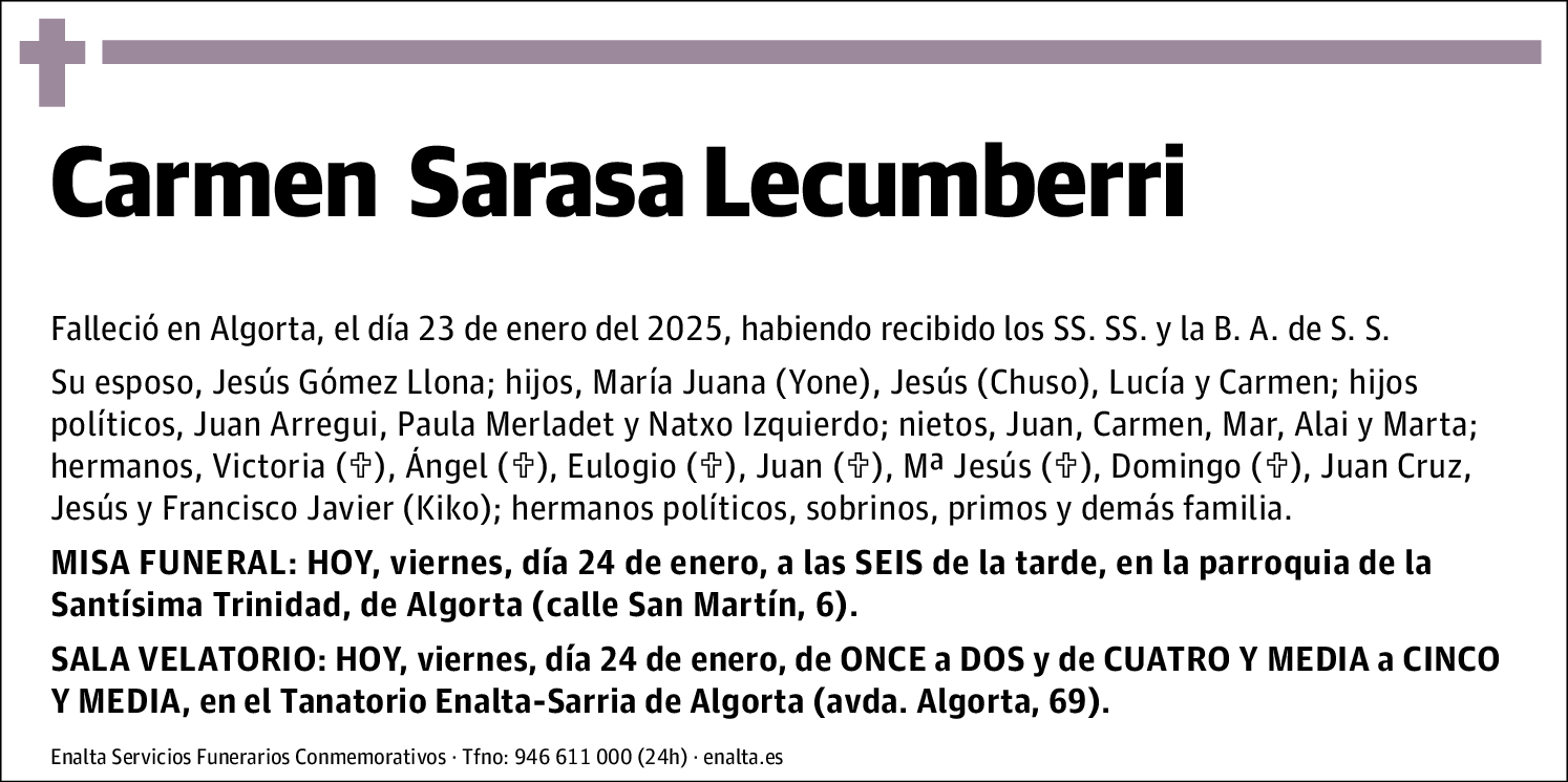 Carmen Sarasa Lecumberri