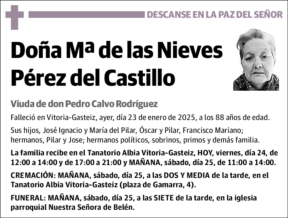 Mª de las Nieves Pérez del Castillo