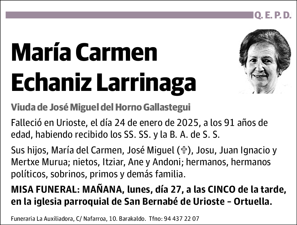 María Carmen Echaniz Larrinaga