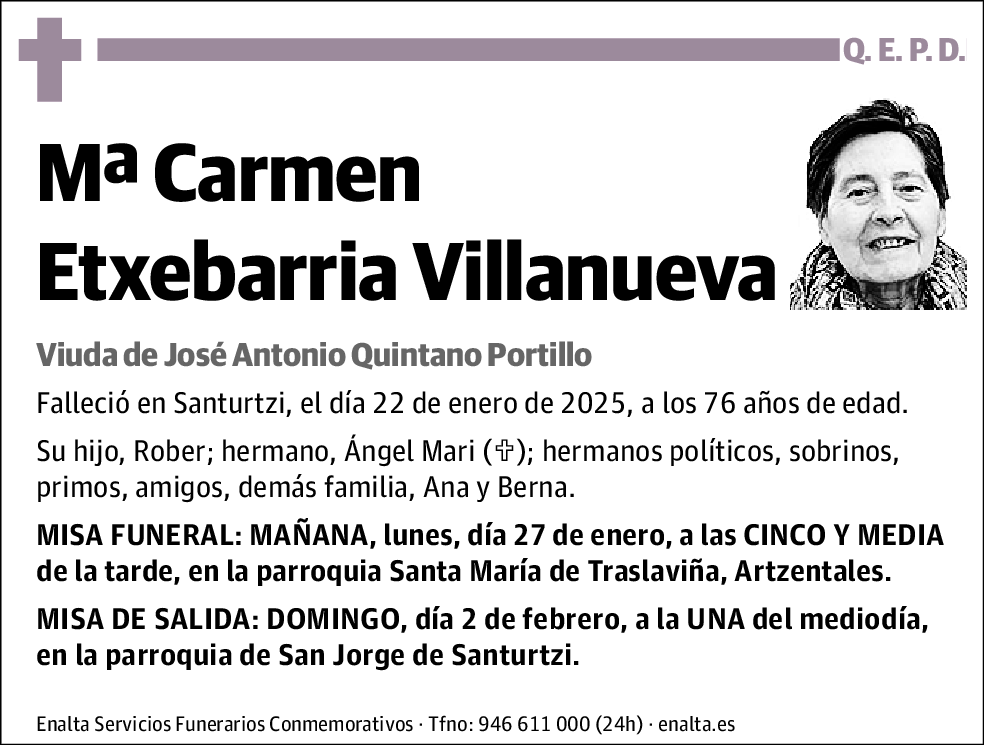 Mª Carmen Etxebarria Villanueva