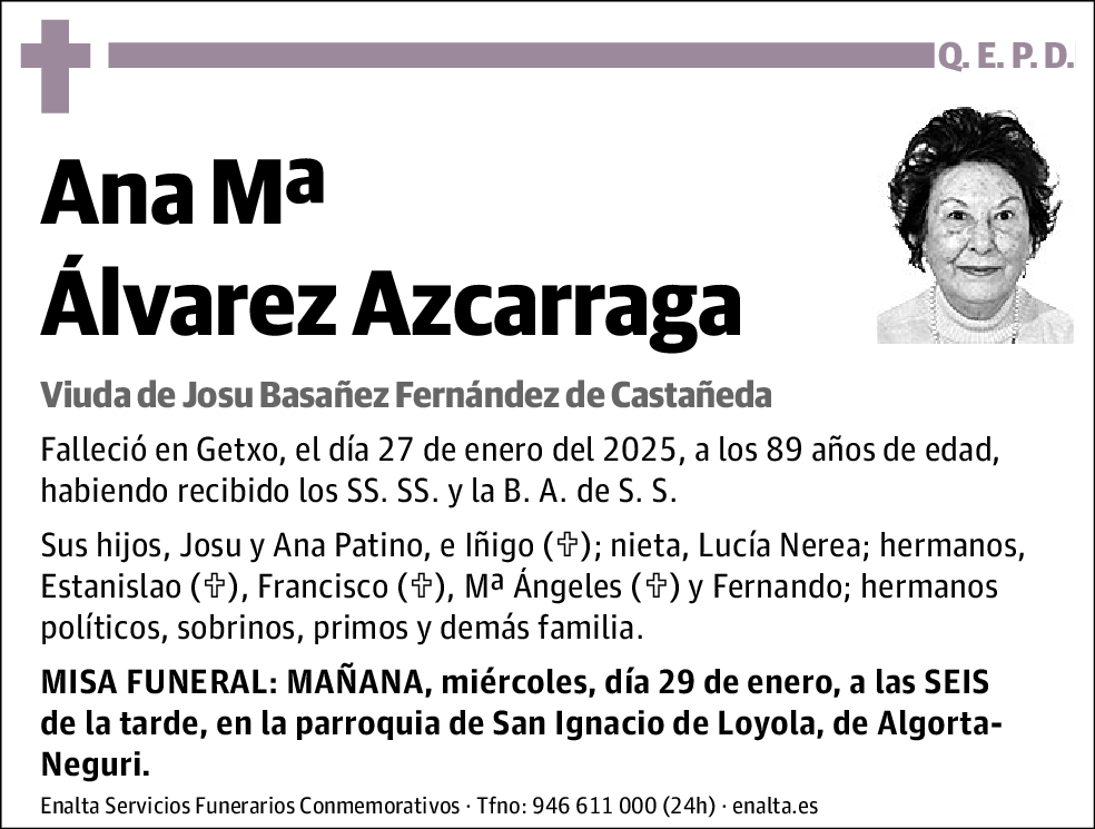 Ana Mª Álvarez Azcarraga