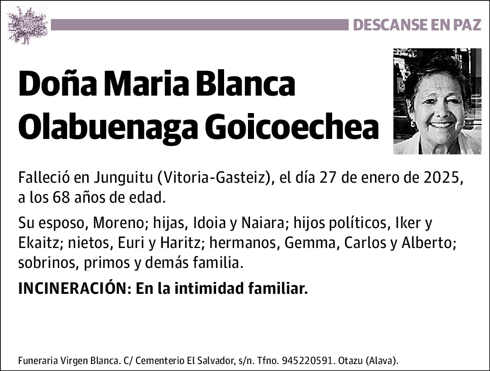 María Blanca Olabuenaga Goicoechea