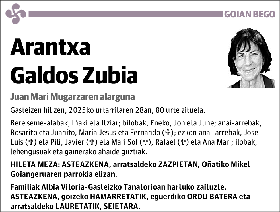 Arantxa Galdos Zubia