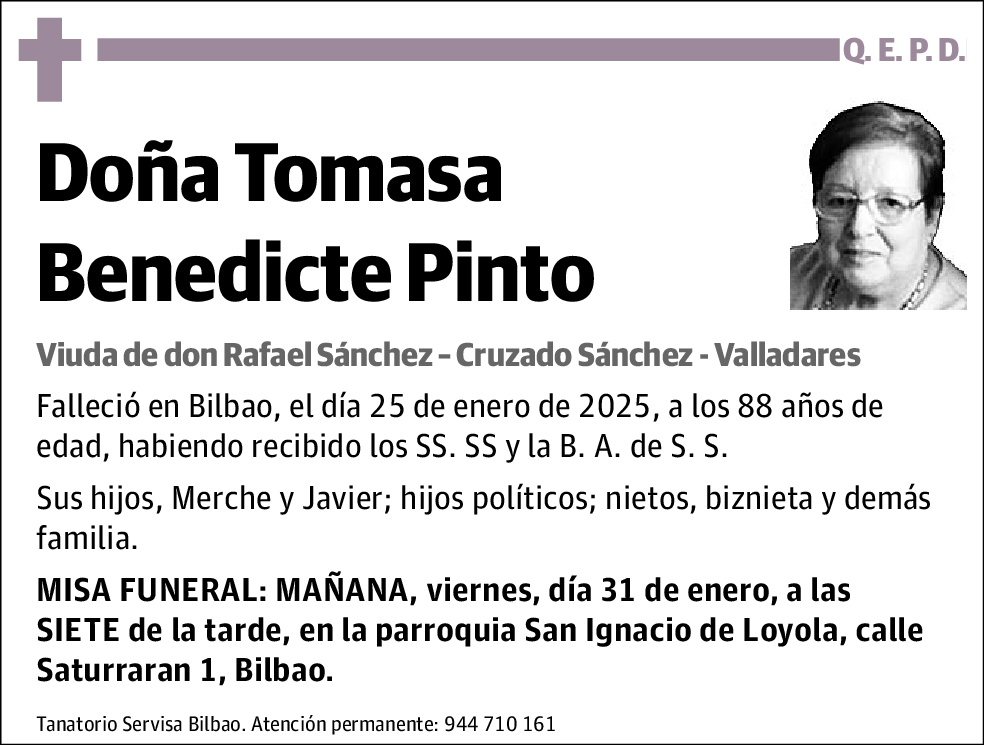 Tomasa Benedicte Pinto